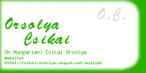 orsolya csikai business card